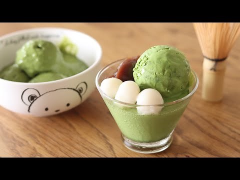 [sub]Matcha Ice Cream & Panna Cotta Perfait/No oven/No egg