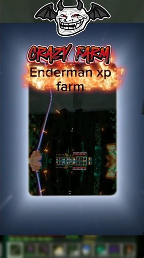 crazy enderman xp farm #Minecraft #viral #farm