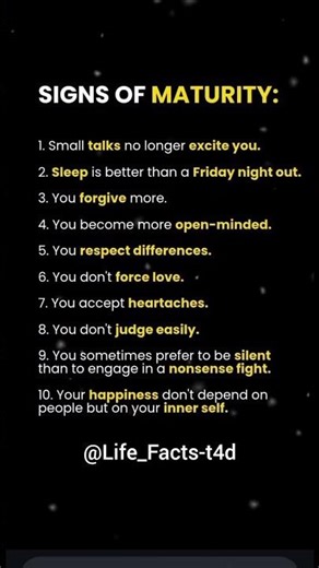 Signs Of Maturity#shorts