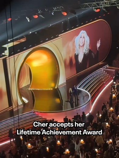 We saved up all our tears for this moment. 🥹 Cher accepts her Lifetime Achievement Award at the #Grammys. #AwardsSeason