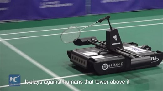Robot badminton battle at south China sports festival | Chee-Keong C.
