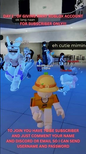 DAY 1 : ROBLOX ACCOUNT GIVEAWAY