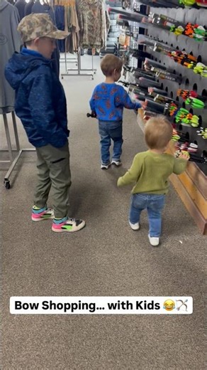 Bow Shopping… with Kids 😂🏹 | Tews Outdoors #shorts