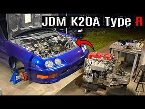 K-Swap Your Integra (94-01) PT2 : Engine Has ARRIVED ! JDM K20a Type R | Hybrid Racing Shifter Setup