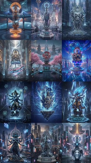 動画はサンプル画質です。本物は圧倒的な【2K高画質 × 最新スマホ比率】。​あなたのスマホを、2Kの輝きで寺院に変える。唯一無二のデジタル守護本尊、販売開始。​「本当の輝き」はプロフィールのリンク（BOOTH）からチェックして。​ #仏教 #仏像 #サイバーパンク #デジタルアート #壁紙