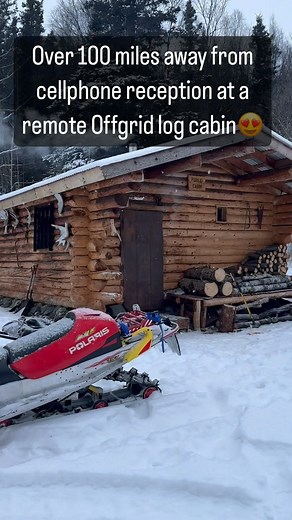 141K views · 2.1K reactions | Over 100 miles away from cellphone reception at a remote Offgrid log cabin Check out my buddy Matt’s version of these videos @alaskacabinadventures #alaska #alaskalife #wilderness #snowmachine #snowmobile @polarissnow #winter #snowmobiling #cabinlife #belowzero #survival #cabin #logcabin #wintercamping #offgrid | Truck House Life | Facebook