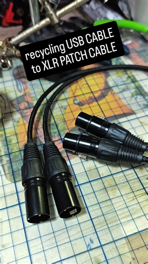 black meiji on Instagram: "Reusing USB cable to XLR patch cables Recycling good cables instead of throwing it. #recycle #xlr #patchcables #audio i #usb"