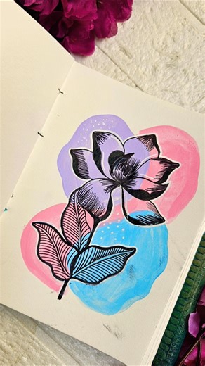 Asthetic flower painting @shubhicreativeworld7170 #shortvideo #shorts