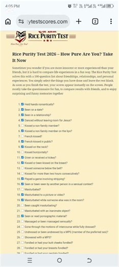 How Pure Are You? 🤔 Take the Rice Purity Test! #Shorts