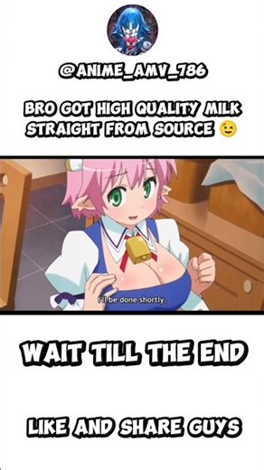 He is so innocent 😂|#アニメ #funnyanime #animecommunity #milk #milking #funnyshorts |