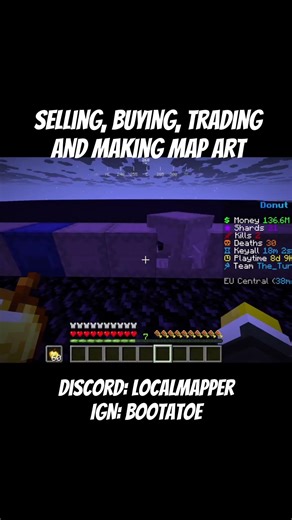 Selling, buying, trading and making map art #donutsmp #donutsmpnet #mapart #minecraft #fyp