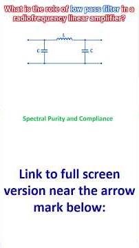 What is the role of low pass filter (LPF) in a radiofrequency linear amplifier?