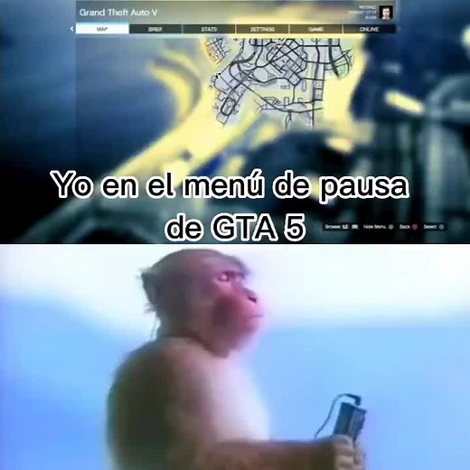 Menú de GTA 5: Canciones y Monos en el Juego