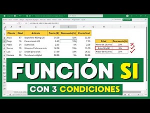 ✅ FUNCIÓN SI con VARIAS CONDICIONES en Excel (rangos de valores)