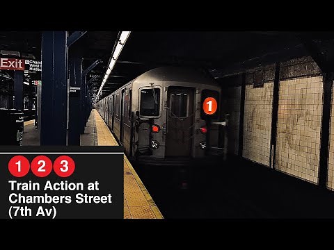 1/2/3 Train Action at Chambers Street || IRT 7th Avenue Line