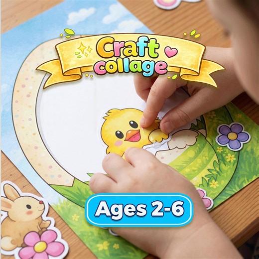 Easter Cut and Paste Craft Printable PDF, Preschool Toddler Chick Craft, Kids Easter Collage Activity - Etsy Australia