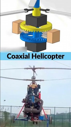 How a Coaxial Helicopter Works! 🚁 Twin Rotors, No Tail Rotor Mechanical Encyclopedia #Mechanical