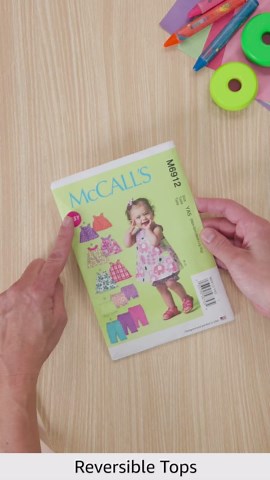McCall Pattern Company M6912 Infants Reversible Top Dresses Bloomers and Pants, Size YA5