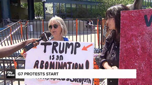 G7 protests start in Calgary