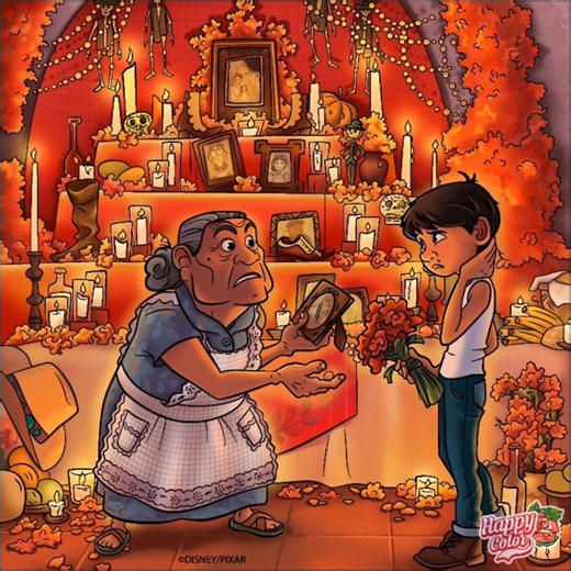 Happy Color Speedpaint: Coco (2017) - Put it Back scene #shorts
