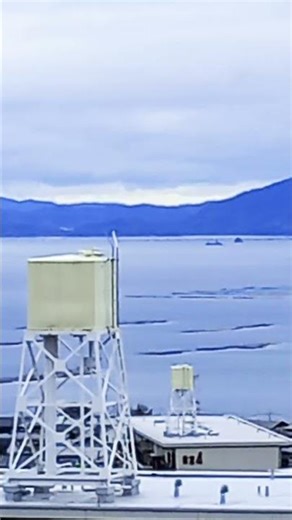 入航中 11:52am 右端は宮島 Ｍiyajima Japan 2/25 ライブ配信中