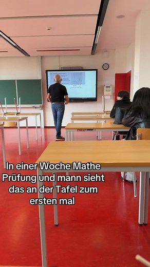 Matheprüfung in einer Woche: Tafelarbeit