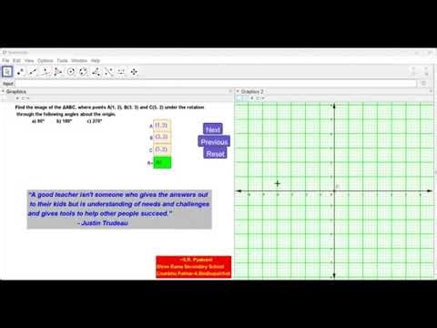 My Presentation of Geogebra Applets on Rotation