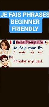Learn French Je Fais Phrases (Part 1) with Quiz | Beginner Quick Shorts #learnfrench