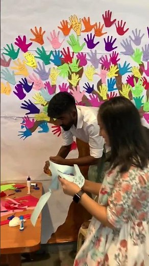 Summer Camp | Helping Hands Tree Craft Activity | #shorts
