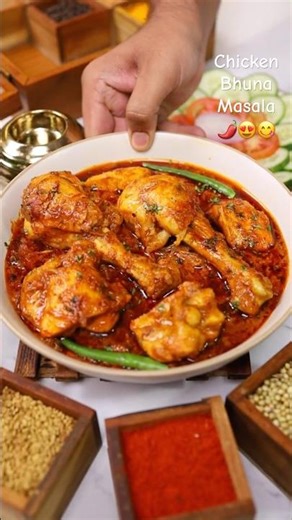 Chicken Bhuna Masala Recipe #easyrecipe #foodshorts #cooking