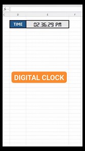 1K views · 32 shares | Digital clock in #excel #tutorialexcel #exceltipsandtrick | Muh Dliyaul Haq | Facebook