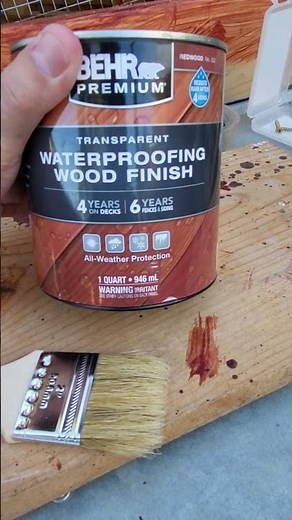 BEHR Redwood Deck Stain - I've Got Some Staining to Do! #behr #woodstain #backyardchickens