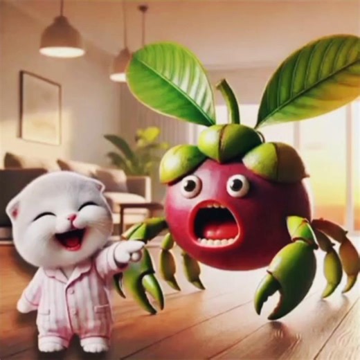 Cute cat, frog became a monster 👹#cat #funny #kucing #fyp