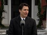 Moment Canadian Prime Minister Justin Trudeau resigns