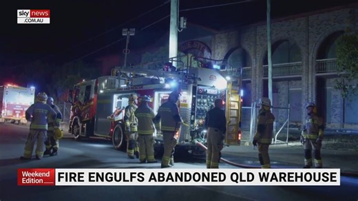 Ancient Queensland warehouse catches fire