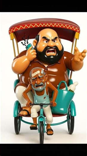 Angry Rich Man vs Poor Rickshaw Puller | Funny Indian 3D Cartoon