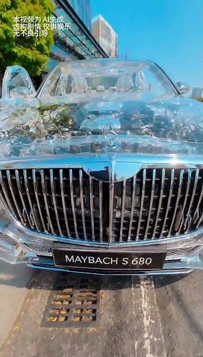 沉浸式體驗透明版豪華車😎 #邁巴赫s680 #豪車 #沉浸式體驗 #透明車 #ai創作浪潮計劃