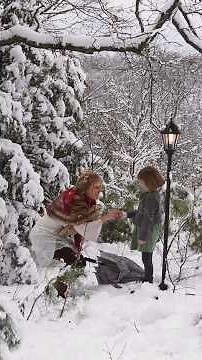 A Narnia fan when it snows - Lucy meets Tumnus #narnia #fantasycosplay