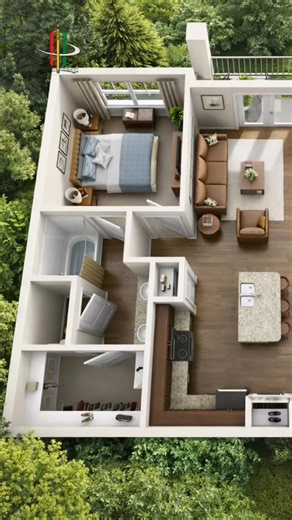 3D Floor Plan for Two Bedroom Apartment – Modern Layout Design Discover the ultimate 3D floor plan for a stylish two-bedroom apartment! Perfect for homeowners, architects, and real estate professionals looking for modern apartment layout inspiration. See realistic furniture placement, space optimization, and interior design ideas that bring your apartment to life. Transform your apartment plans with this 3D visualization and make home design easier than ever! #3DFloorPlan #TwoBedroomApartment #A