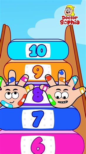 Counting Numbers 1 to 10 with Colorful Bandage | Kids Learn To Count | Kids Songs #shorts