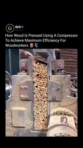 Grit | Wood is pressed using a compressor-powered pneumatic press to make panels flatter, denser, and stronger. The system uses controlled air... | Instagram