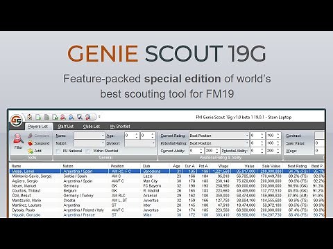 FM19 Genie Scout | FMScouts Genie Scout overview