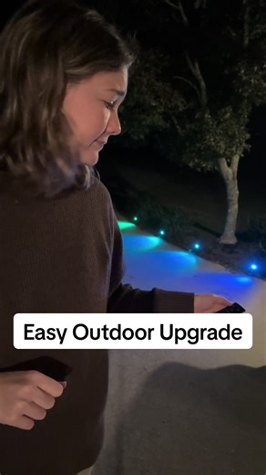 These landscape lights completely changed how our yard looks at night. They’re bright, easy to install, and the remote makes it so simple to switch colors or set a vibe. They look way more high-end than the price and make the walkway and patio feel so much nicer after dark. #decktoklights #outdoorlighting #tiktokshopblackfriday #backyardvibes #homeimprovements