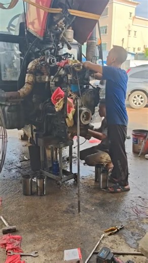 Inspecting the machinery to identify worn or damaged components