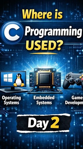 Where is C Programming Used? | Real World Uses of C | Day 2 #cprogramming #shorts #learncpp