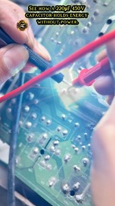 Watch this video to see how much energy a 220µF 450V filter capacitor can retain even without a power supply. | Alamin Elc