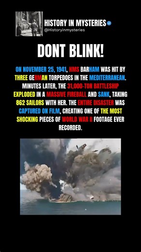 HMS Barham: The WWII Battleship That Exploded on Camera #history #historyfacts #militaryhistory