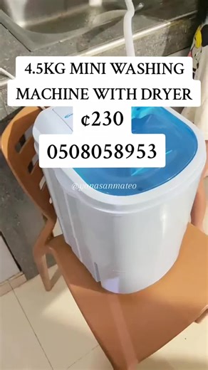 Get this 4.5kg Mini Washing Machine with Dryer - Portable and Efficient