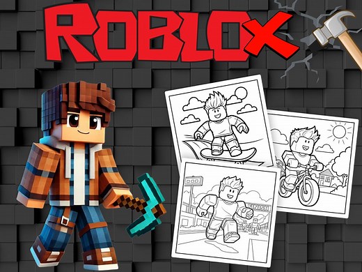 Roblox Digital Coloring Pages – 60+ Printable Roblox Characters, Fun Kids Activity Sheets - Etsy