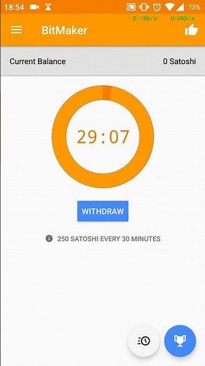 Earn 1250 Satoshi with App Android Bitmaker Faucet Bitcoin